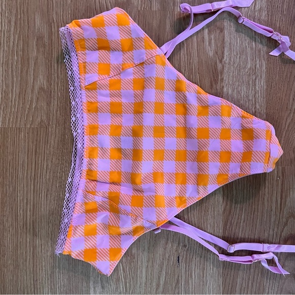 NWT SavageXFenty SET | gingham remix balconette + Brazilian w/garters, 34dd & m​ - Picture 8 of 8